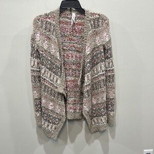 Aeropostale Brown and Cream Cardigan Sweater